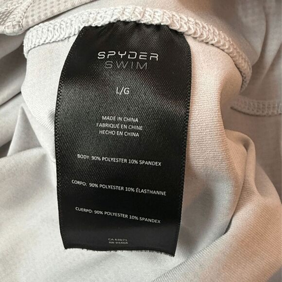 Sypder Men's Short Sleeve Camo Print UPF Swim Shirt Rash Guard Gray Size Large - Picture 3 of 7